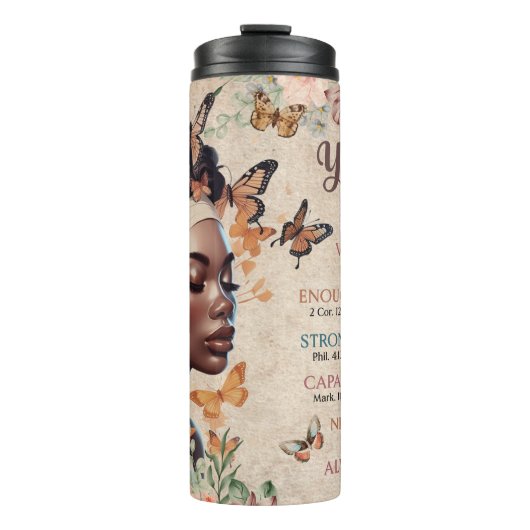 アフリカ系アメリカ人の女性を元気づける タンブラー (正面)