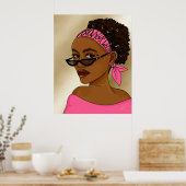 アフリカ系アメリカ人の女性エンパワーメント引用文 ポスター (キッチン)