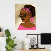 アフリカ系アメリカ人の女性エンパワーメント引用文 ポスター (ホームオフィス)