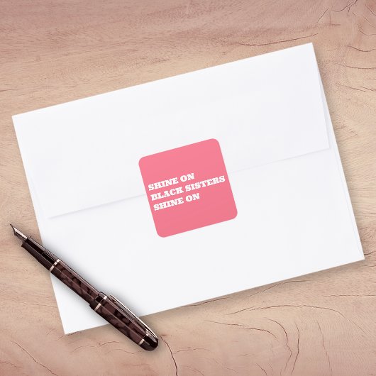 アフリカ系アメリカ人の女性シやる気を起こさせるステッカー スクエアシール