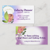 アフリカ系アメリカ人の女性ハーブケータリング 名刺 (正面/裏面)