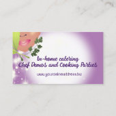 アフリカ系アメリカ人の女性ハーブケータリング 名刺 (裏面)