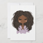 アフリカ系アメリカ人の女性バチェロレッテ 招待状 (正面)