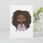 アフリカ系アメリカ人の女性バチェロレッテ 招待状 (スタンド正面)