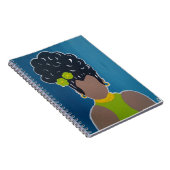 アフリカ系アメリカ人の女性手帳 ノートブック (右側)