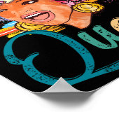 アフリカ系アメリカ人の女王が強い黒人女性を教育した ポスター (角)