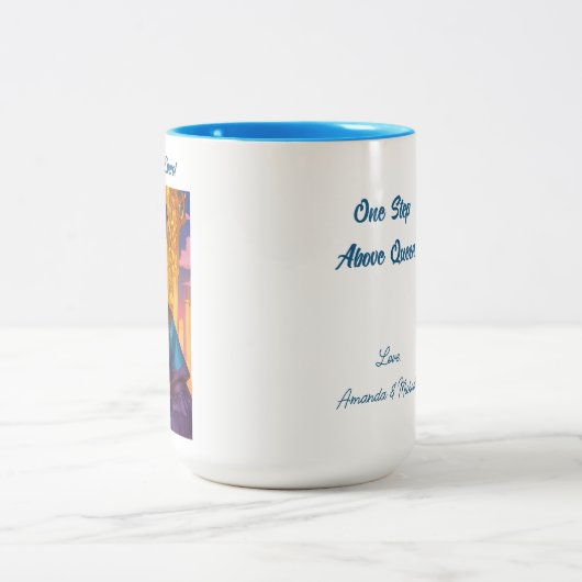 アフリカ系アメリカ人の女王の母の日 ツートーンマグカップ (中央)