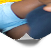 アフリカ系アメリカ人の妊娠中の母の娘 ポスター (角)