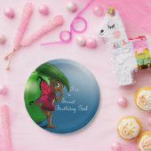 アフリカ系アメリカ人の妖精とアップル誕生日 ペーパープレート (パーティー)