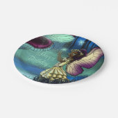 アフリカ系アメリカ人の妖精とキノコ誕生日 ペーパープレート (アングル)