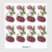 アフリカ系アメリカ人の妖精とブドウ シール (シート)