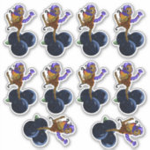 アフリカ系アメリカ人の妖精とブルーベリー シール (正面)