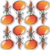 アフリカ系アメリカ人の妖精と果物 シール (正面)