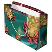 アフリカ系アメリカ人の妖精と睡蓮 ラージペーパーバッグ (裏面アングル)