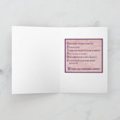 アフリカ系アメリカ人の妖精と紫色の花の誕生日 カード (内部)