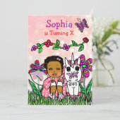 アフリカ系アメリカ人の妖精の誕生日 招待状 (スタンド正面)