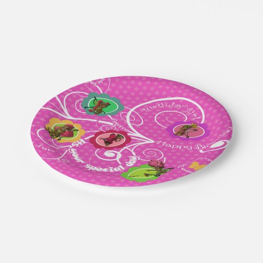 アフリカ系アメリカ人の妖精誕生日 ペーパープレート (アングル)