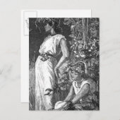 アフリカ系アメリカ人の妖精(ブライダルシャワー) インビテーションポストカード (正面/裏面)