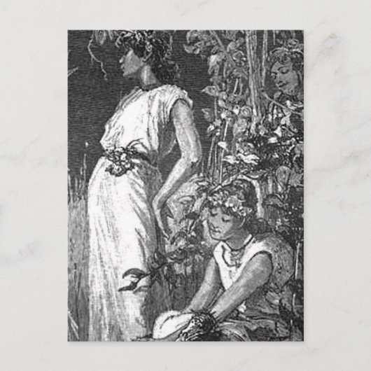 アフリカ系アメリカ人の妖精(ブライダルシャワー) インビテーションポストカード (正面)