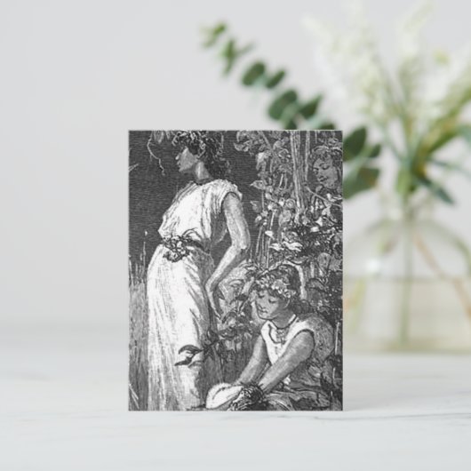 アフリカ系アメリカ人の妖精(ブライダルシャワー) インビテーションポストカード (スタンド正面)