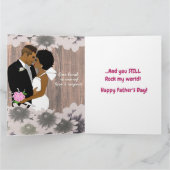 アフリカ系アメリカ人の妻から来た父の幸せな日 カード (内部)