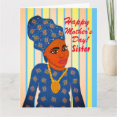 アフリカ系アメリカ人の姉妹のための母の日 カード (正面)