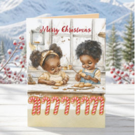 アフリカ系アメリカ人の子供たちのクリスマスカード カード