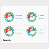 アフリカ系アメリカ人の子供たちサンタ・ギフトラベルシール 長方形シール (シート)