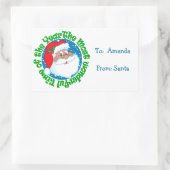 アフリカ系アメリカ人の子供たちサンタ・ギフトラベルシール 長方形シール (バッグ)