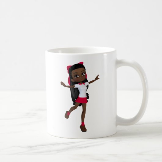 アフリカ系アメリカ人の学校の女の子のTシャツ コーヒーマグカップ (右)