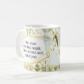 アフリカ系アメリカ人の守護天使の窓で引用文 コーヒーマグカップ (正面左)