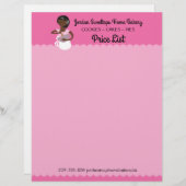 アフリカ系アメリカ人の家のパン屋の値段表レターヘッド レターヘッド (正面/裏面)