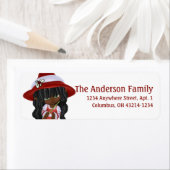 アフリカ系アメリカ人の小さなクリスマスウィッチ ラベル (インサイチュ)