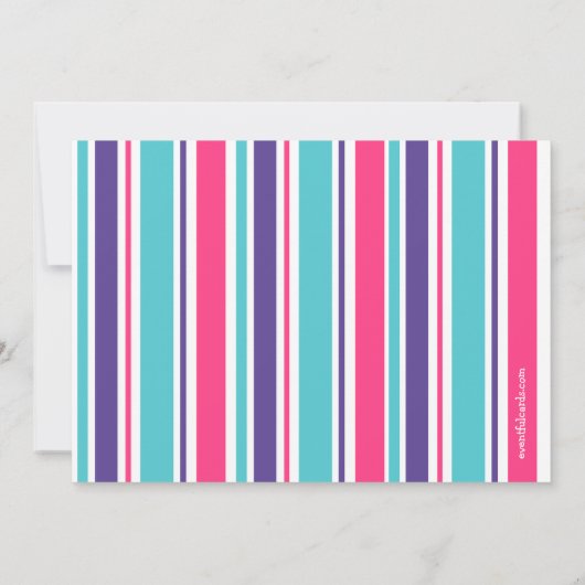 アフリカ系アメリカ人の小さな女の子の誕生会 招待状 (裏面)