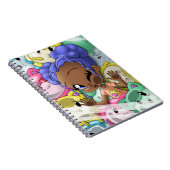 アフリカ系アメリカ人の少女と猫 ノートブック (右側)