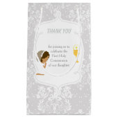 アフリカ系アメリカ人の少女に感謝 スモールペーパーバッグ (正面)