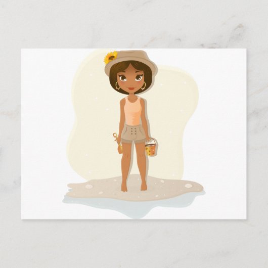 アフリカ系アメリカ人の少女 ポストカード (正面)