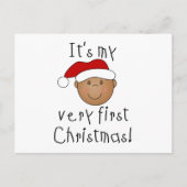 アフリカ系アメリカ人の少年が初めてのクリスマス シーズンポストカード (正面)