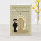 アフリカ系アメリカ人の少年 カード (黄色い花)