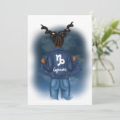 アフリカ系アメリカ人の山羊座誕生日パーティー 招待状 (スタンド正面)