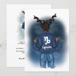 アフリカ系アメリカ人の山羊座誕生日パーティー 招待状