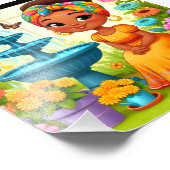 アフリカ系アメリカ人の庭の女性 フォトプリント            (角)