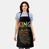 アフリカ系アメリカ人の強い黒い王 エプロン (着用した状態)