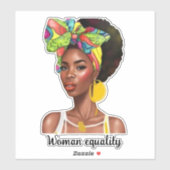 アフリカ系アメリカ人の強い黒人の女性の平等の日 シール (シート)
