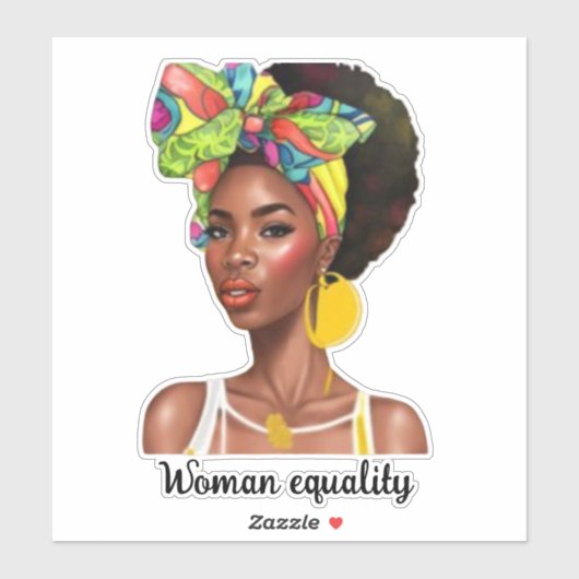 アフリカ系アメリカ人の強い黒人の女性の平等の日 シール (シート)