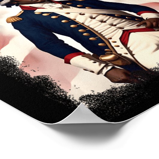 アフリカ系アメリカ人の愛国者革命戦争の兵士 ポスター (角)