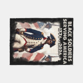 アフリカ系アメリカ人の愛国者 アメリカ独立戦争の兵士 フリースブランケット (正面(横))