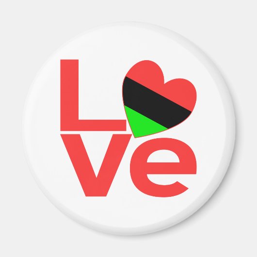 アフリカ系アメリカ人の愛 マグネット (正面)