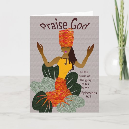 アフリカ系アメリカ人の挨拶状 カード (正面)