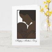 アフリカ系アメリカ人の新生児イラストレーション カード (黄色い花)